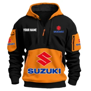 Suzuki Exclusive Logo Hoodie Half Zipper HOMOT090625A01SUZHDF - Orange