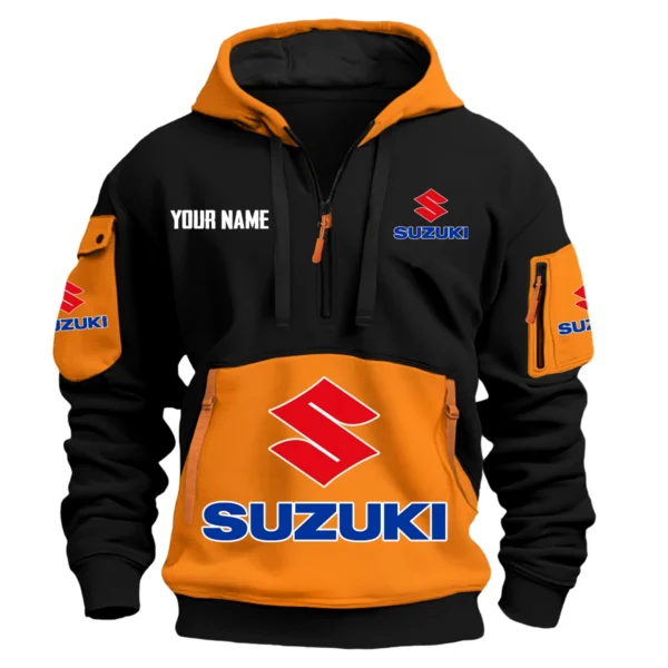 Suzuki Exclusive Logo Hoodie Half Zipper HOMOT090625A01SUZHDF - Orange