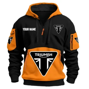 Triumph Exclusive Logo Hoodie Half Zipper HOMOT090625A01TRIHDF - Orange