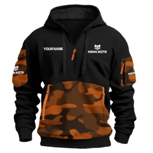 Minn Kota Exclusive Logo Hoodie Half Zipper Fishing QTFS200525A2MNK - Orange
