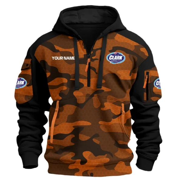 Clark Aluminium Boats Exclusive Logo Hoodie Half Zipper Fishing QTFS200525A3CAB - Orange
