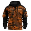 CruiseCraft Exclusive Logo Hoodie Half Zipper Fishing QTFS200525A3CCB - Orange