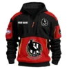 Collingwood Magpies Australian Football League Exclusive Logo Hoodie Half Zipper HOAFL190525A01COLL - Red