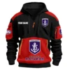 Fremantle Dockers Australian Football League Exclusive Logo Hoodie Half Zipper HOAFL190525A01FRE - Red
