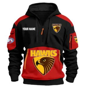 Hawthorn Hawks Australian Football League Exclusive Logo Hoodie Half Zipper HOAFL190525A01HAW - Red