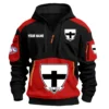 St Kilda Saints Australian Football League Exclusive Logo Hoodie Half Zipper HOAFL190525A01STK - Red