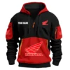 Honda Exclusive Logo Hoodie Half Zipper HOMOT090625A01HONHDF - Red