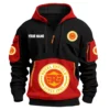 Royal Enfield Exclusive Logo Hoodie Half Zipper HOMOT090625A01ROYHDF - Red