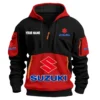 Suzuki Exclusive Logo Hoodie Half Zipper HOMOT090625A01SUZHDF - Red