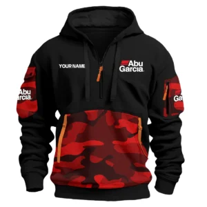Abu Garcia Exclusive Logo Hoodie Half Zipper Fishing QTFS200525A2AG - Red