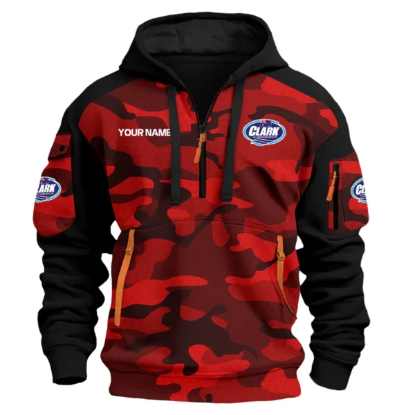 Clark Aluminium Boats Exclusive Logo Hoodie Half Zipper Fishing QTFS200525A3CAB - Red