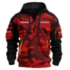 Camero Exclusive Logo Hoodie Half Zipper Fishing QTFS200525A3CMR - Red
