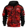 Formosa Marine Exclusive Logo Hoodie Half Zipper Fishing QTFS200525A3FOM - Red
