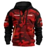 Stacer Exclusive Logo Hoodie Half Zipper Fishing QTFS200525A3STC - Red