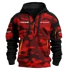 Surtees Exclusive Logo Hoodie Half Zipper Fishing QTFS200525A3SUB - Red