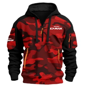 Isuzu D-MAX Exclusive Logo Hoodie Half Zipper Ute QTUT280525A1ID - Red