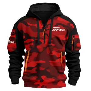 Mazda BT-50 Exclusive Logo Hoodie Half Zipper Ute QTUT280525A1MBT - Red