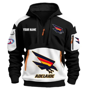 Adelaide Crows Australian Football League Exclusive Logo Hoodie Half Zipper HOAFL190525A01ADEL - White