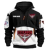 Essendon Bombers Australian Football League Exclusive Logo Hoodie Half Zipper HOAFL190525A01ESS - White
