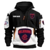 Melbourne Demons Australian Football League Exclusive Logo Hoodie Half Zipper HOAFL190525A01MELB - White