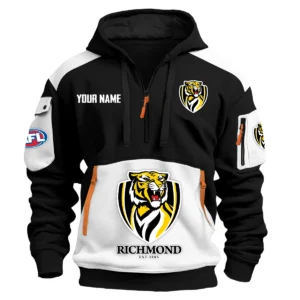 Richmond Tigers Australian Football League Exclusive Logo Hoodie Half Zipper HOAFL190525A01RICH - White