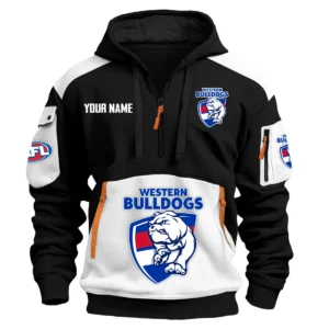 Western Bulldogs Australian Football League Exclusive Logo Hoodie Half Zipper HOAFL190525A01WB - White