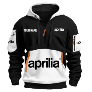 Aprilia Exclusive Logo Hoodie Half Zipper HOMOT090625A01AMHDF - White
