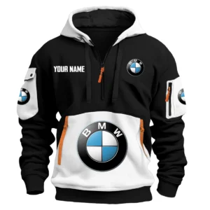 BMW Motorrad Exclusive Logo Hoodie Half Zipper HOMOT090625A01BMWHDF - White