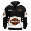 Harley-Davidson Exclusive Logo Hoodie Half Zipper HOMOT090625A01HDHDF - White
