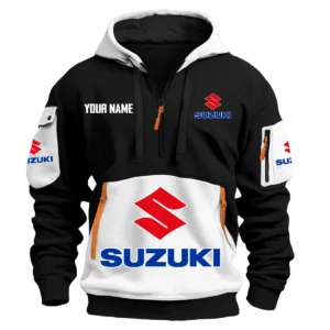 Suzuki Exclusive Logo Hoodie Half Zipper HOMOT090625A01SUZHDF - White