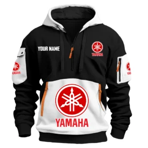 Yamaha Exclusive Logo Hoodie Half Zipper HOMOT090625A01YAMHDF - White