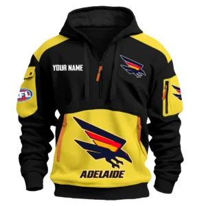 Adelaide Crows Australian Football League Exclusive Logo Hoodie Half Zipper HOAFL190525A01ADEL - Yellow