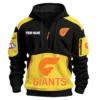 GWS Giants Australian Football League Exclusive Logo Hoodie Half Zipper HOAFL190525A01GWS - Yellow