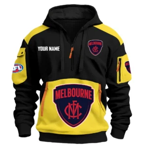 Melbourne Demons Australian Football League Exclusive Logo Hoodie Half Zipper HOAFL190525A01MELB - Yellow