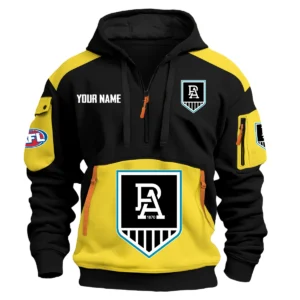 Port Adelaide Power Australian Football League Exclusive Logo Hoodie Half Zipper HOAFL190525A01PORT - Yellow
