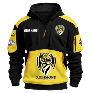 Richmond Tigers Australian Football League Exclusive Logo Hoodie Half Zipper HOAFL190525A01RICH - Yellow