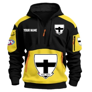St Kilda Saints Australian Football League Exclusive Logo Hoodie Half Zipper HOAFL190525A01STK - Yellow