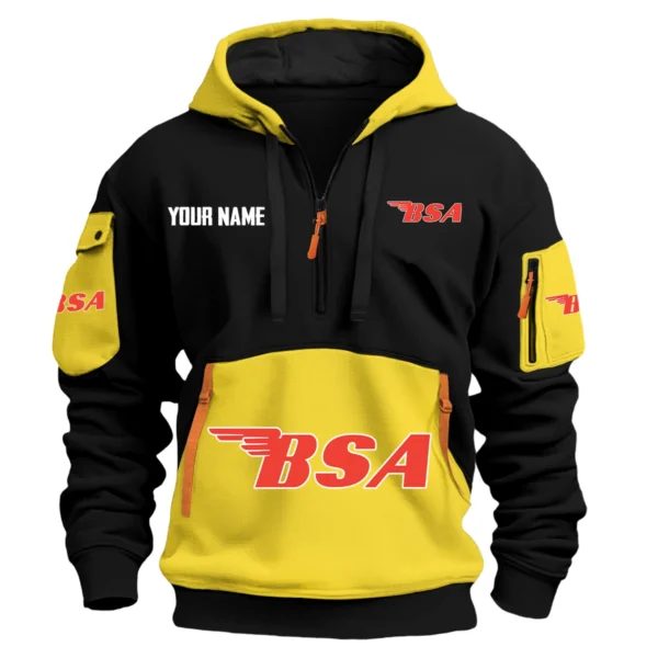 BSA Exclusive Logo Hoodie Half Zipper HOMOT090625A01BSAHDF - Yellow