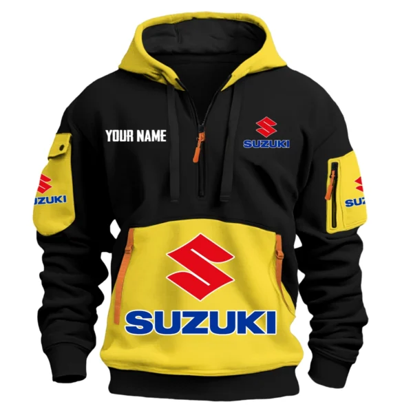 Suzuki Exclusive Logo Hoodie Half Zipper HOMOT090625A01SUZHDF - Yellow