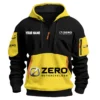 Zero Motorcycles Exclusive Logo Hoodie Half Zipper HOMOT090625A01ZERHDF - Yellow