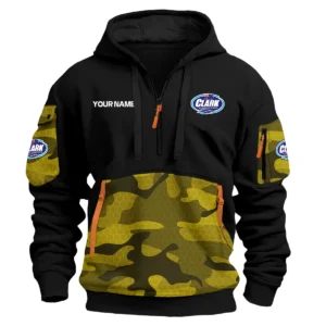 Clark Aluminium Boats Exclusive Logo Hoodie Half Zipper Fishing QTFS200525A2CAB - Yellow