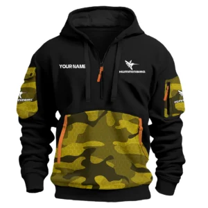 Humminbird Exclusive Logo Hoodie Half Zipper Fishing QTFS200525A2HUM - Yellow