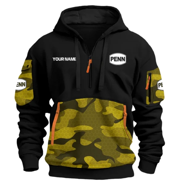 Penn Fishing Exclusive Logo Hoodie Half Zipper Fishing QTFS200525A2PES - Yellow