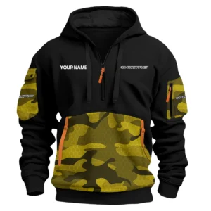 whittley boats Exclusive Logo Hoodie Half Zipper Fishing QTFS200525A2WHB - Yellow