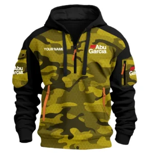 Abu Garcia Exclusive Logo Hoodie Half Zipper Fishing QTFS200525A3AG - Yellow
