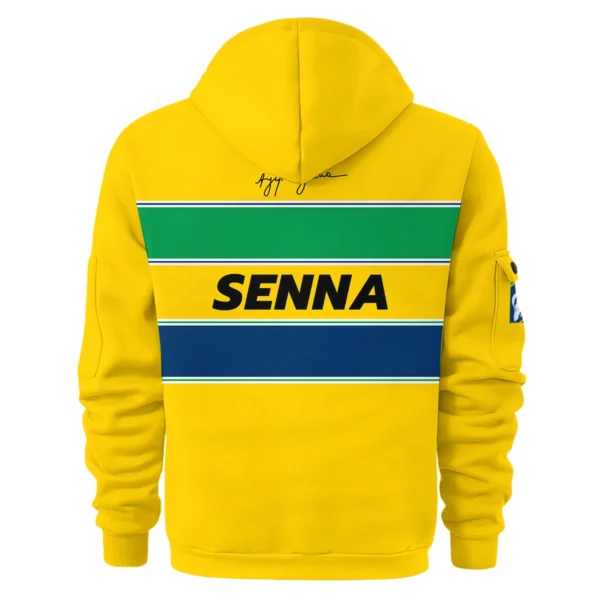 Forever Senna Formula One Exclusive Hoodie Half Zipper BLF1190525A1HDF - Image 3