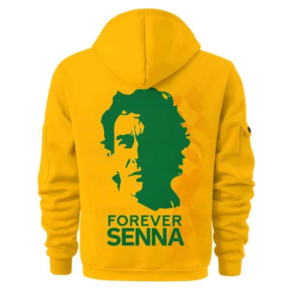 Forever Senna McLaren Formula One Exclusive Hoodie Half Zipper BLF1190525A3HDF - Image 3