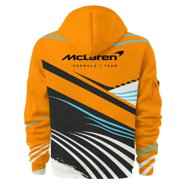 Waves Pattern McLaren F1 Exclusive Hoodie Half Zipper BLF131525A1HDF - Image 3