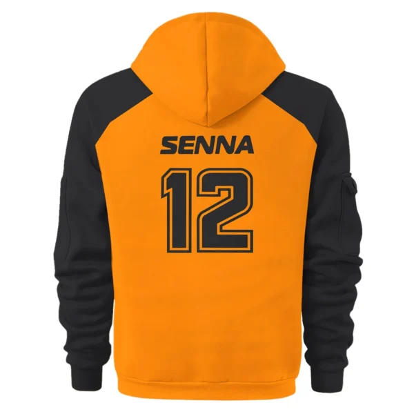 Ayrton Senna The Racing Legend McLaren F1 Exclusive Hoodie Half Zipper BLF16625A2HDF - Image 3