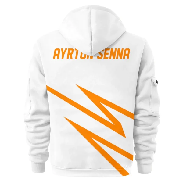 Ayrton Senna The Racing Legend McLaren F1 Exclusive Hoodie Half Zipper BLF16625A4HDF - Image 3